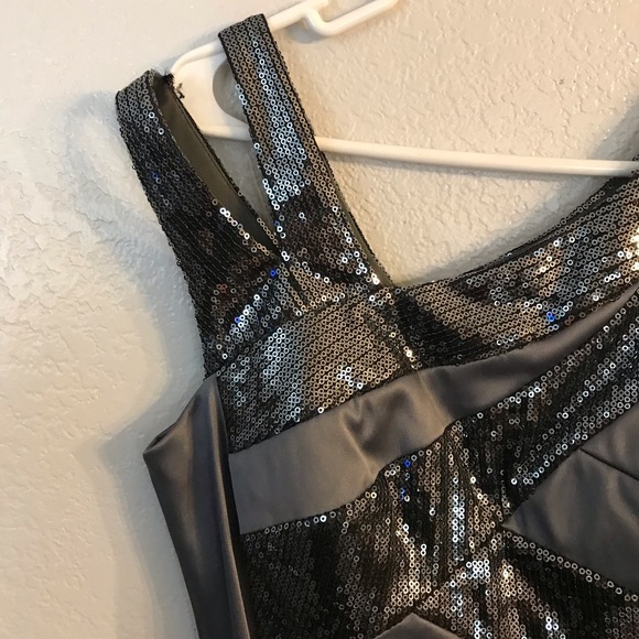 Gorgeous Silver Cocktail Dress - Picture 2 of 6